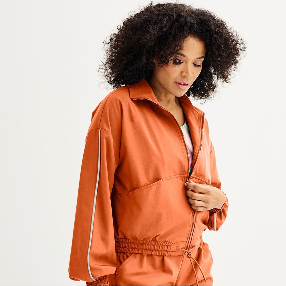 Orange Lightweight Windbreaker Jacket
